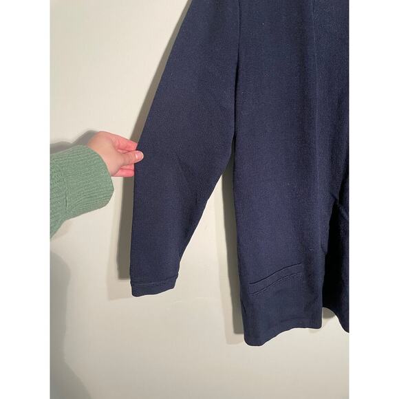 St. John Basics Navy Santana Knit Open Front Cardigan - Picture 3 of 9